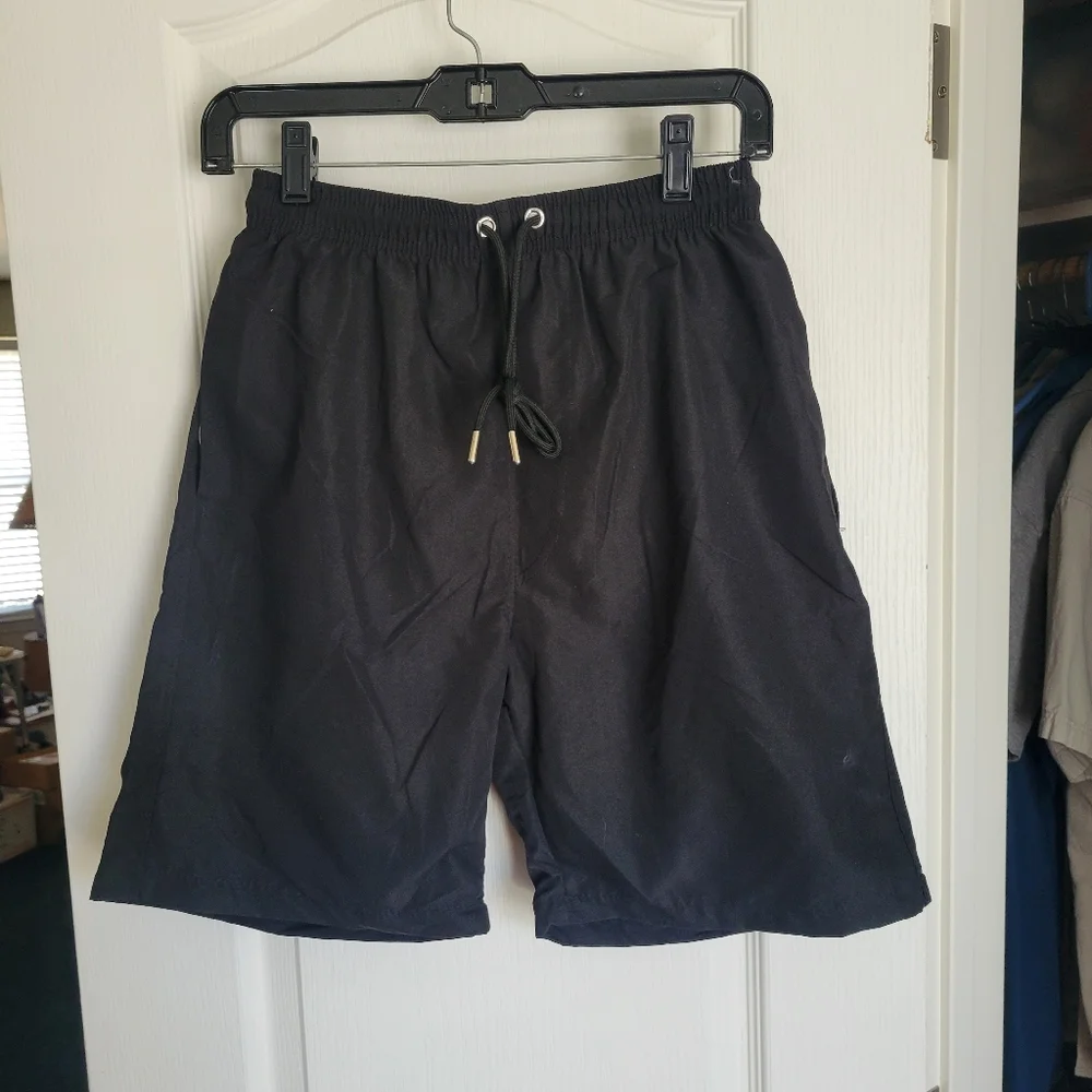 Navy, Olive, and Anchor Print Mens Size Small.Lined Swim Shorts Back To School